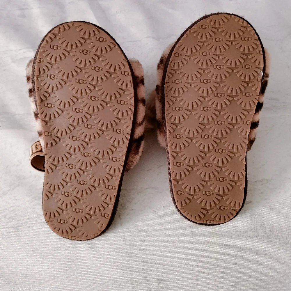 UGG Brown Tiger Kids Slippers